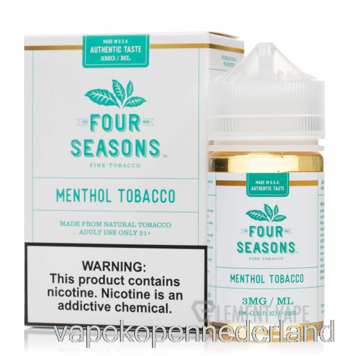 Vape Nederland Mentholtabak - Vier Seizoenen - 60ml 12mg